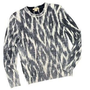 MICHAEL KORS COLLECTION | sz S Women's Black /Off White Cashmere Ikat Sweater